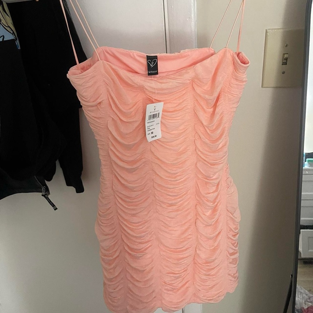 HeartSoul Peach Ruched Dress